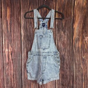 GAP Light Blue Denim Jean Shorts Overalls